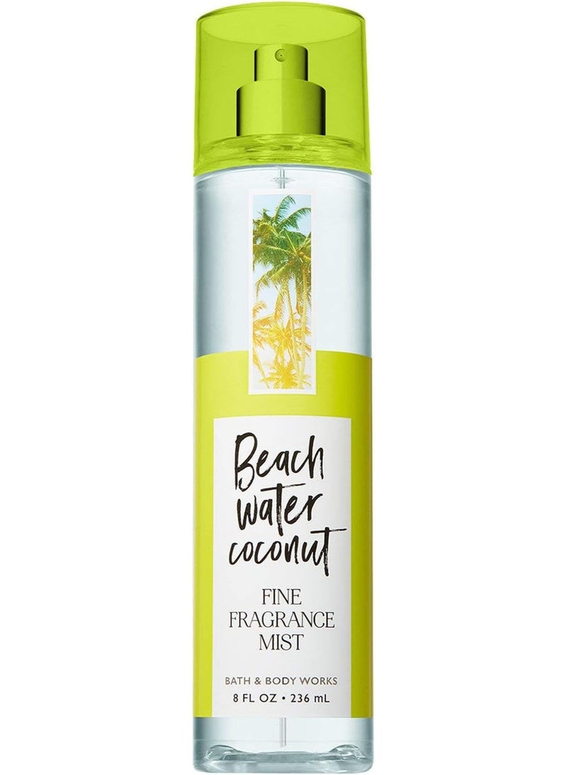 Bath and Body Works Beach Water Coconut Fine Fragrance Mist 8 Fluid Ounce
